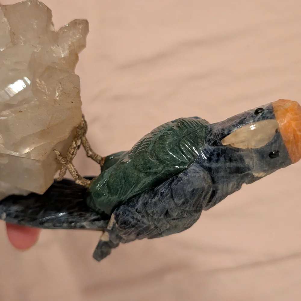 Crystal Parrot Vintage Decor